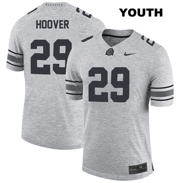 Ohio State Buckeyes Youth Zach Hoover #29 Gray Authentic Nike College NCAA Stitched Football Jersey NI19Q10NY